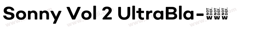 Sonny Vol 2 UltraBla字体转换